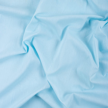 Solid Sky Blue Cotton Cambric Fabric