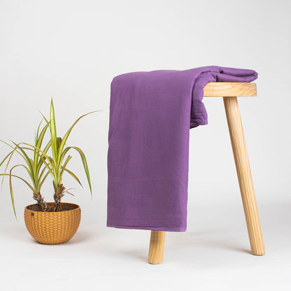 Solid Light Purple Cotton Plain Fabric