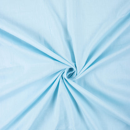 Solid Sky Blue Cotton Plain Fabric