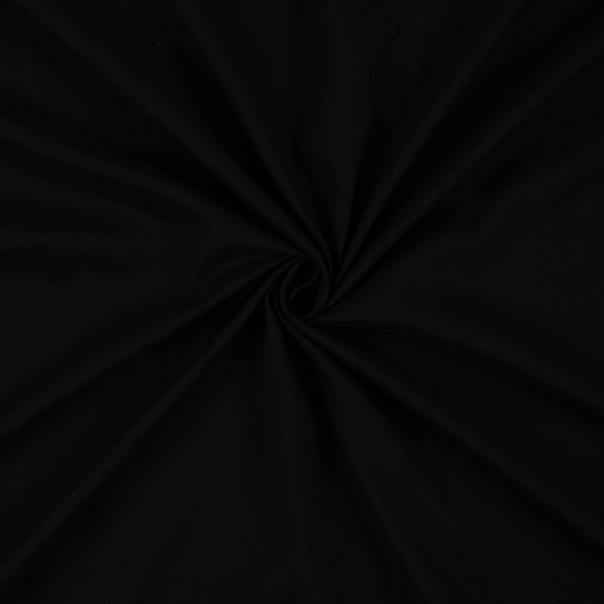 Solid Black Plain Cotton Fabric