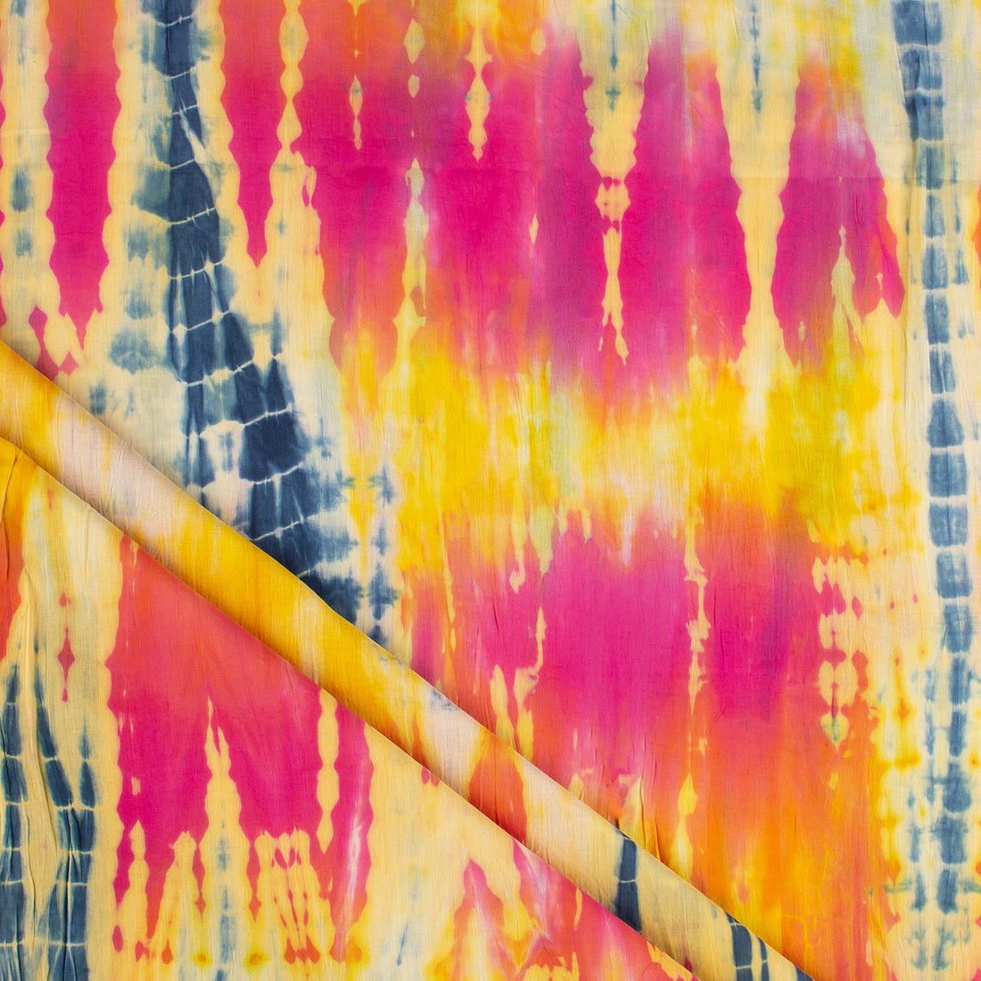 Shibori Tie-Dye Multicolor Fabric for Women&