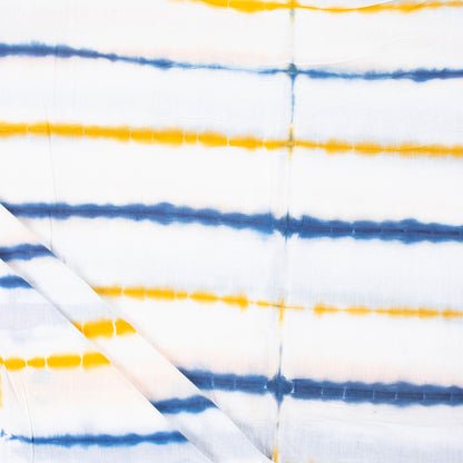 Handmade Cotton Stripe Natural Dyed Tie Dyed Fabric