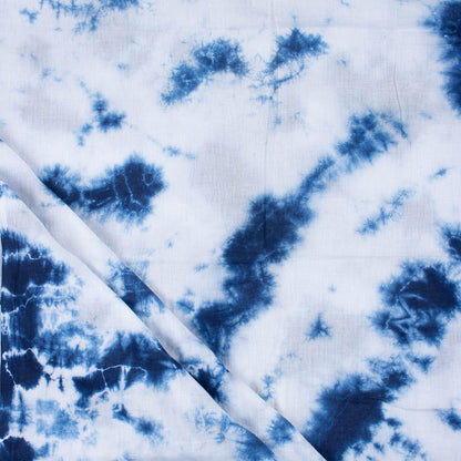 Blue Tie Dye Lightweight Cotton Fabric