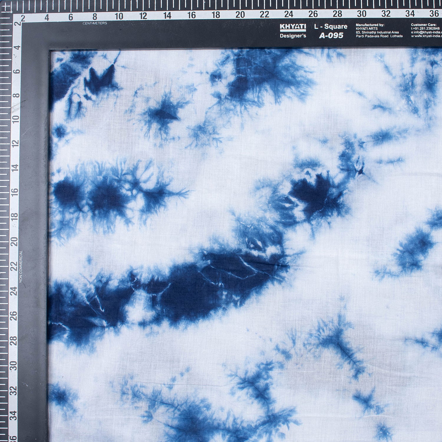 Blue Tie Dye Lightweight Cotton Fabric