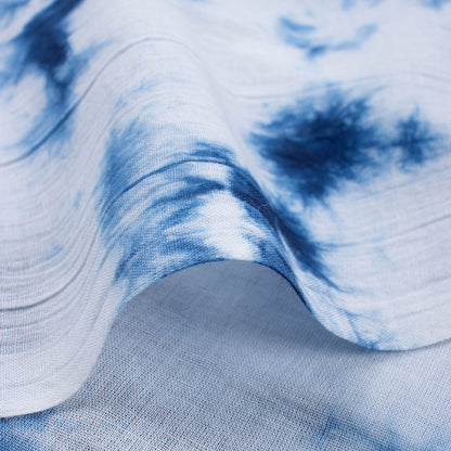 Blue Tie Dye Lightweight Cotton Fabric