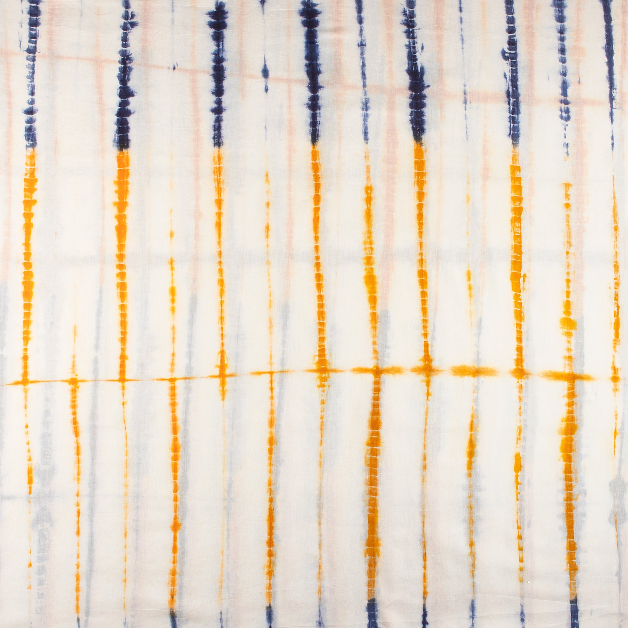 Multicolor Stripe Tie Dye Cotton Fabric 