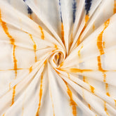 Multicolor Stripe Tie Dye Cotton Fabric 