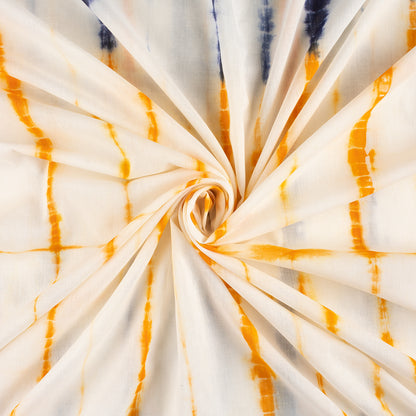 Multicolor Stripe Tie Dye Cotton Fabric 
