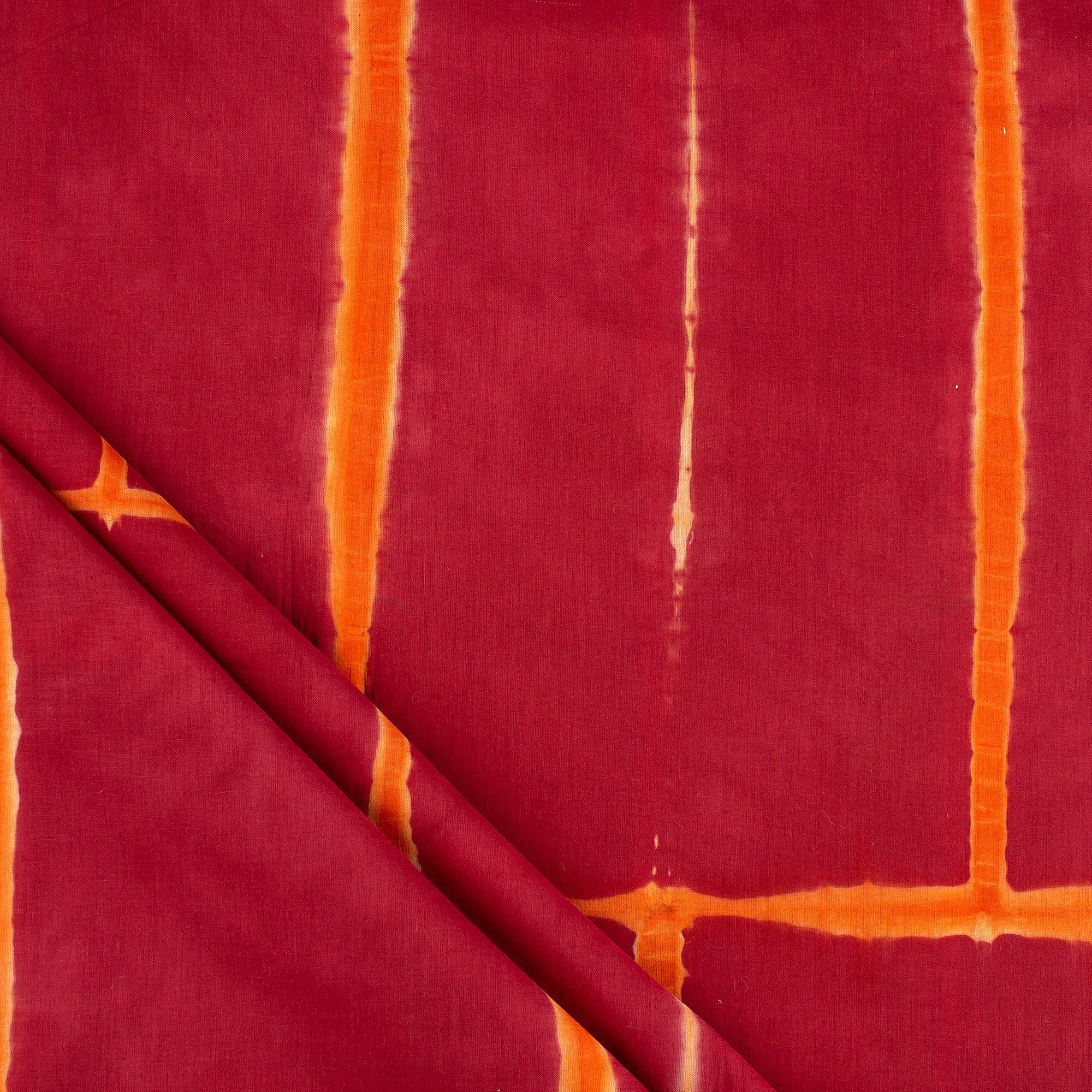 Beautiful Red Cotton Tie Dye Fabric