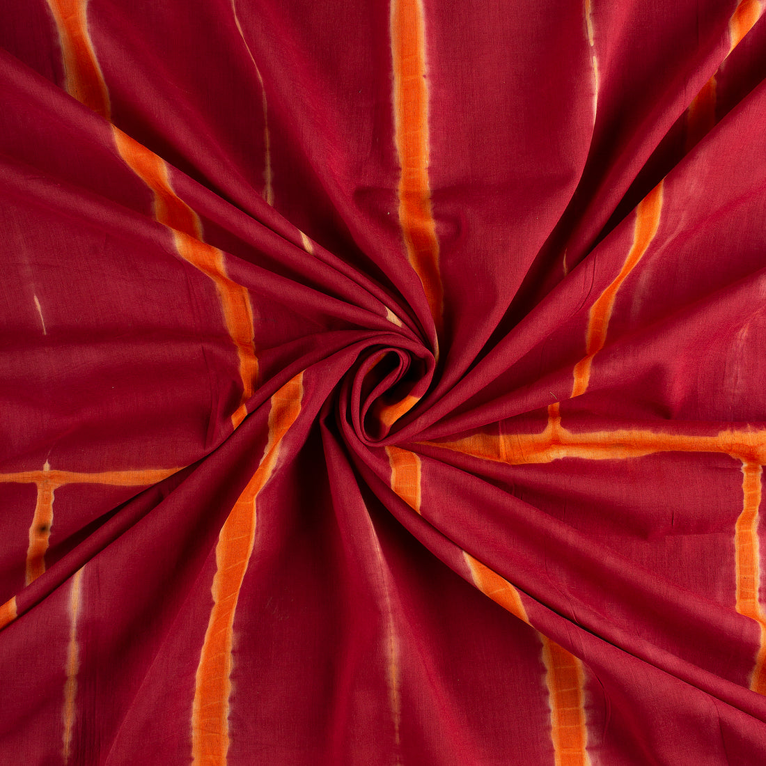 Beautiful Red Cotton Tie Dye Fabric