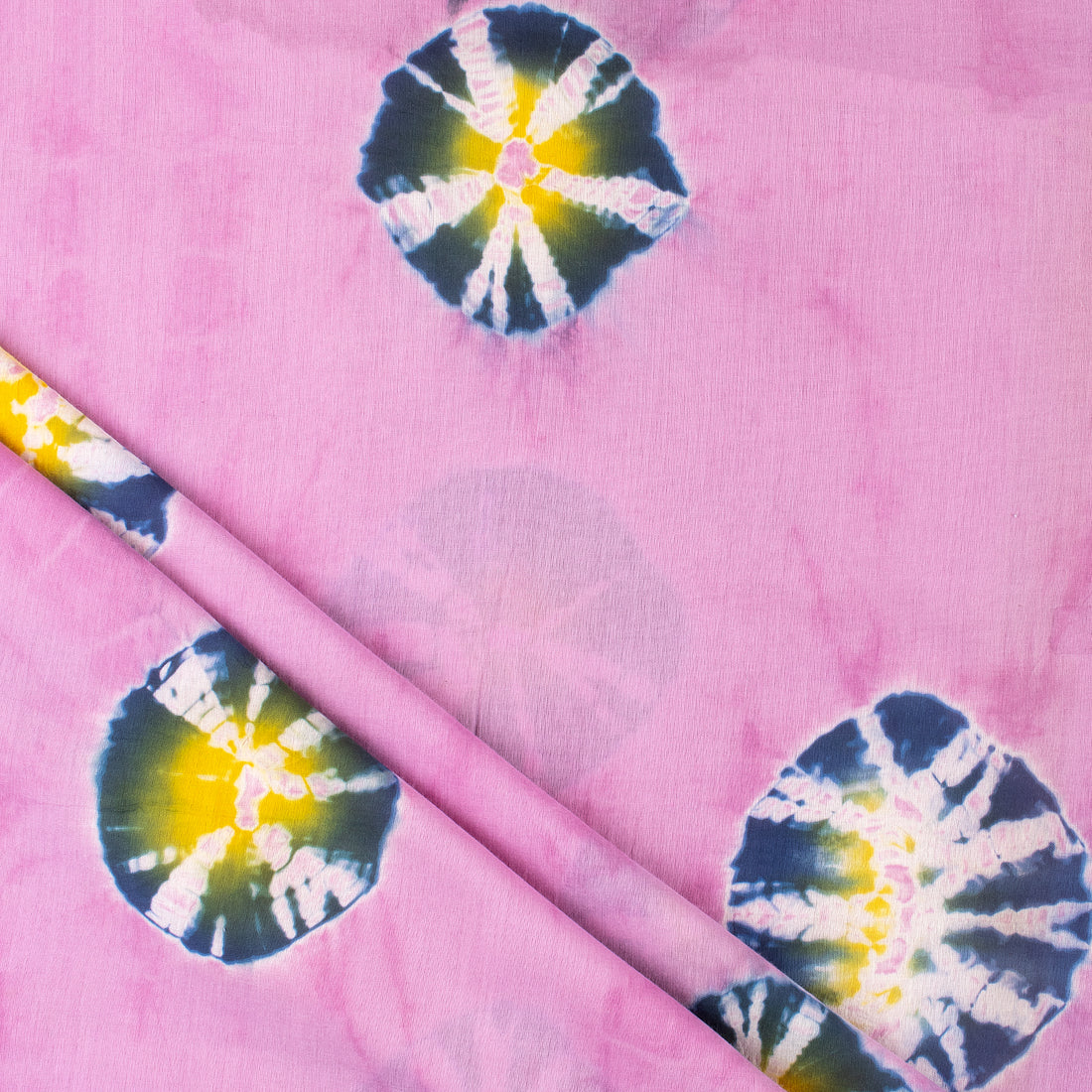 Polka Dots Tie Dye Shibori Cotton Fabric