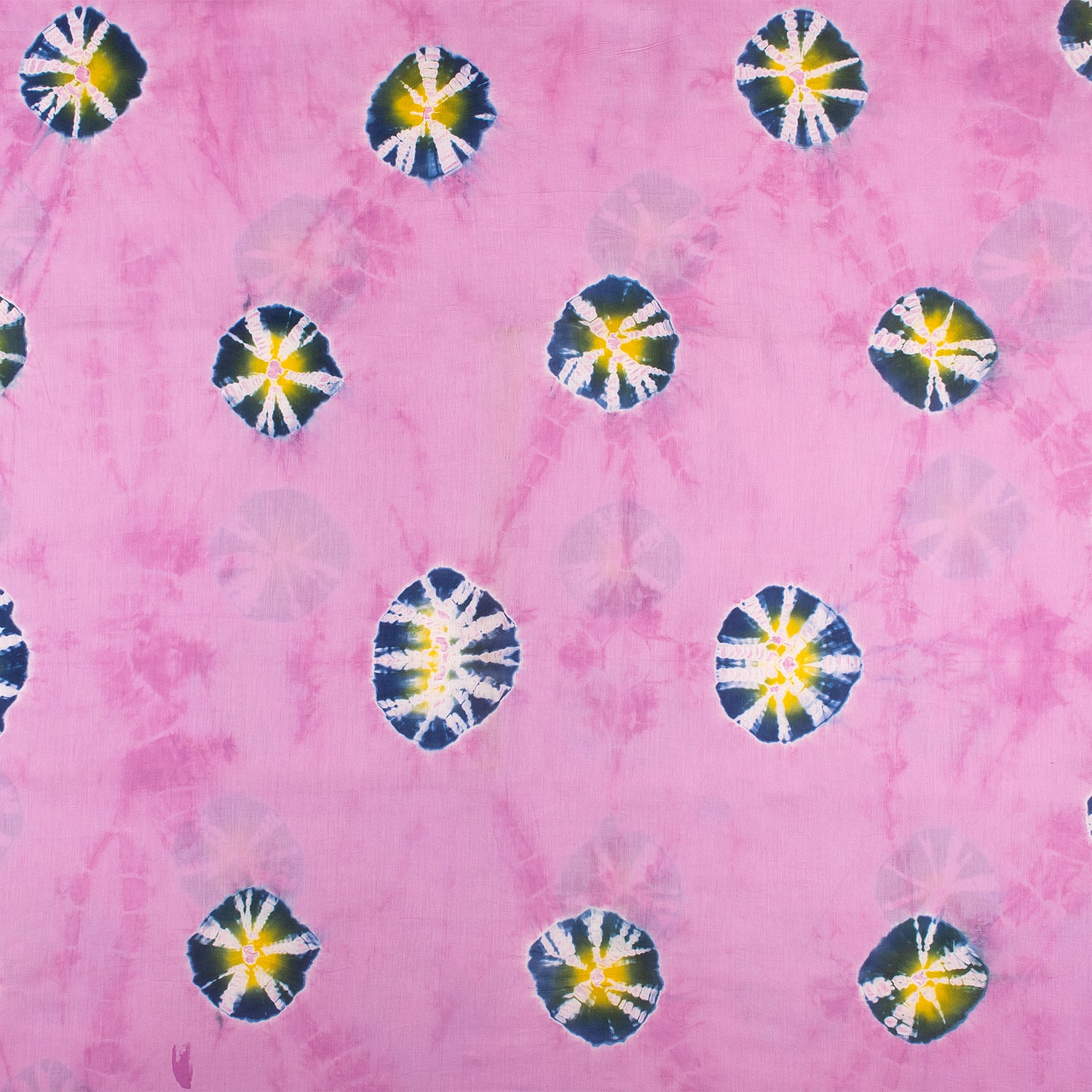 Polka Dots Tie Dye Shibori Cotton Fabric