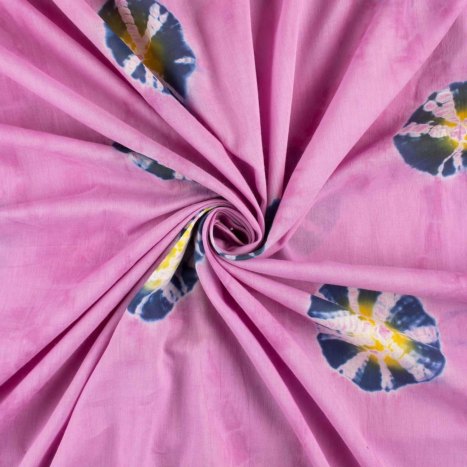 Polka Dots Tie Dye Shibori Cotton Fabric