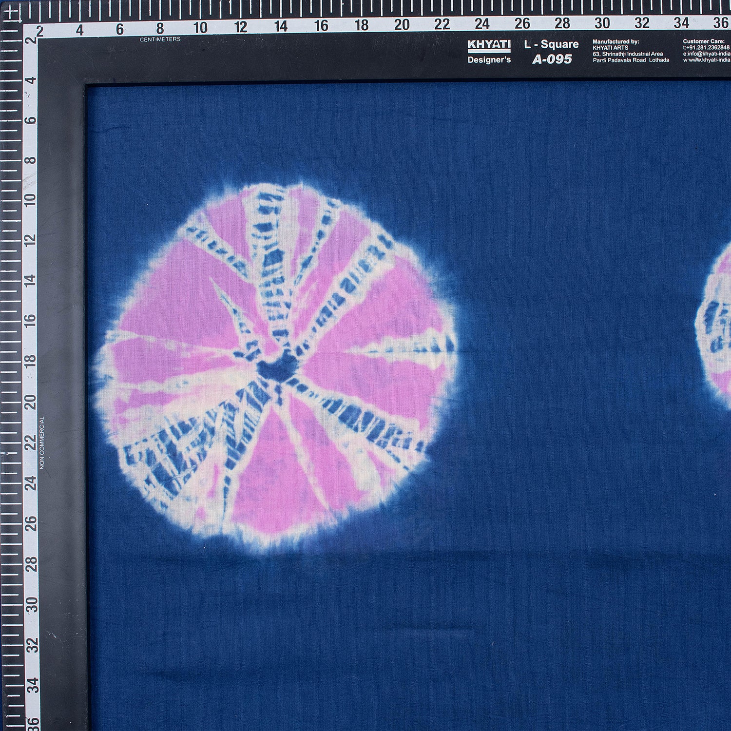 Blue Hand Tie Dyed Pure Cotton Fabric