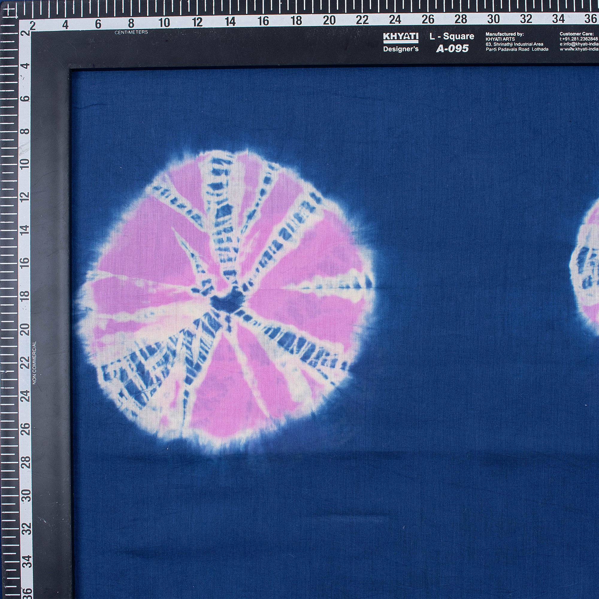 Blue Hand Tie Dyed Pure Cotton Fabric