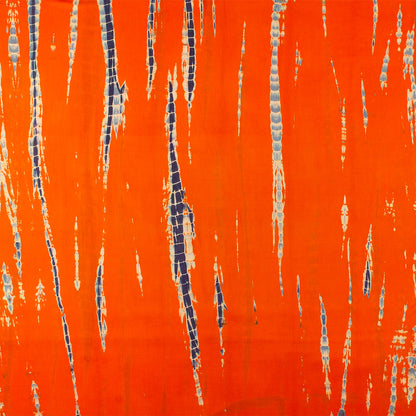 Indian Orange Tie Dye Handmade Cotton Fabric