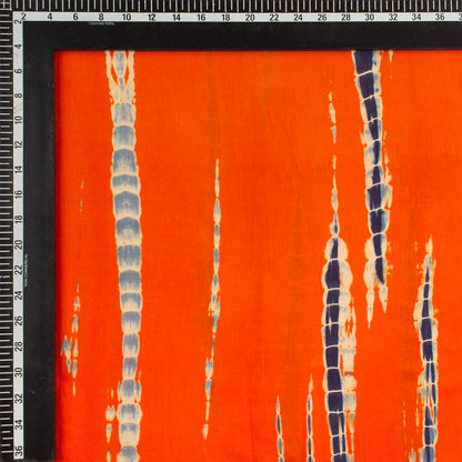 Indian Orange Tie Dye Handmade Cotton Fabric