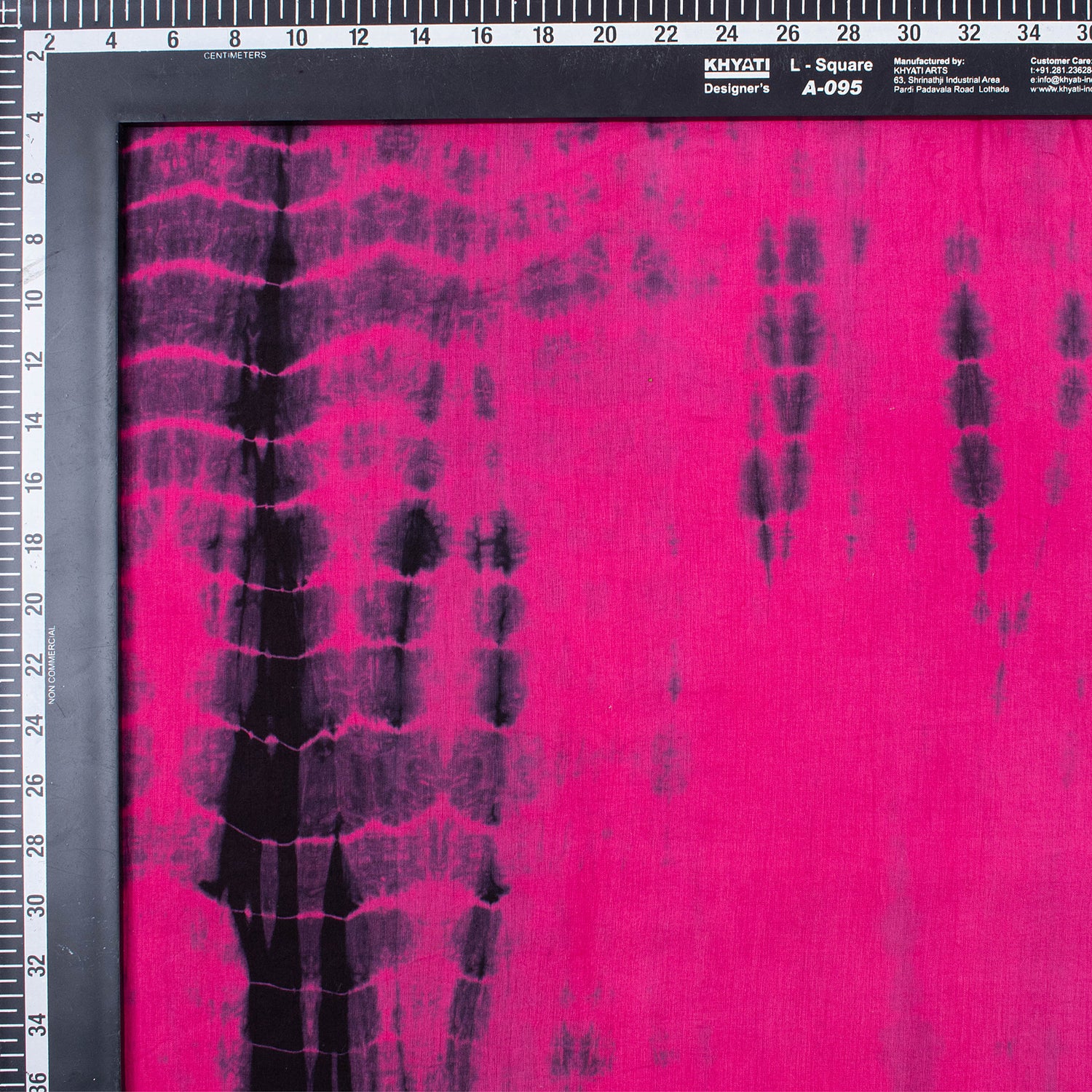 Dark Pink Tie Dye Organic Cotton Shibori Fabric