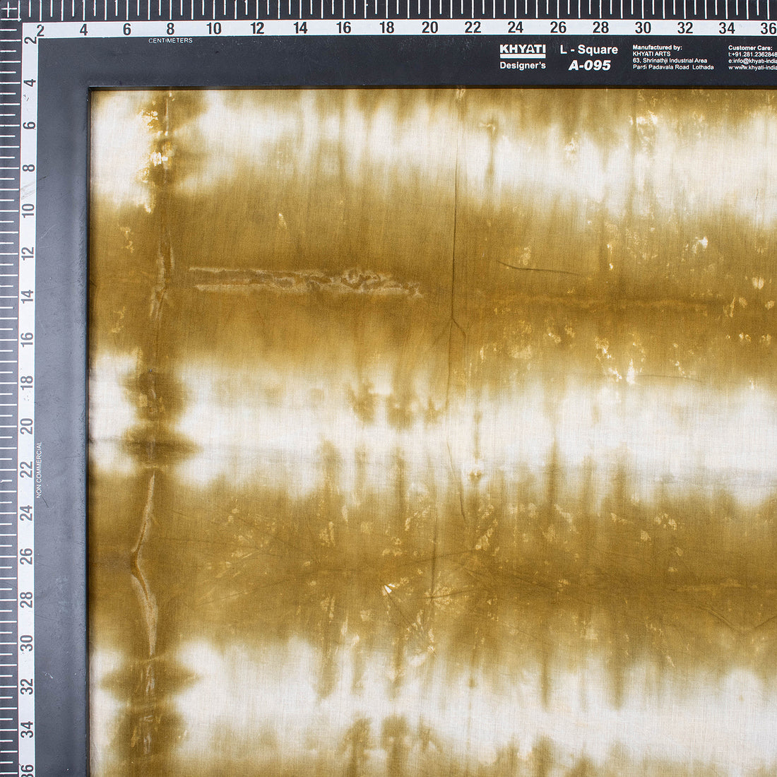 Yellow Hand Dyed Cotton Textile Fabric