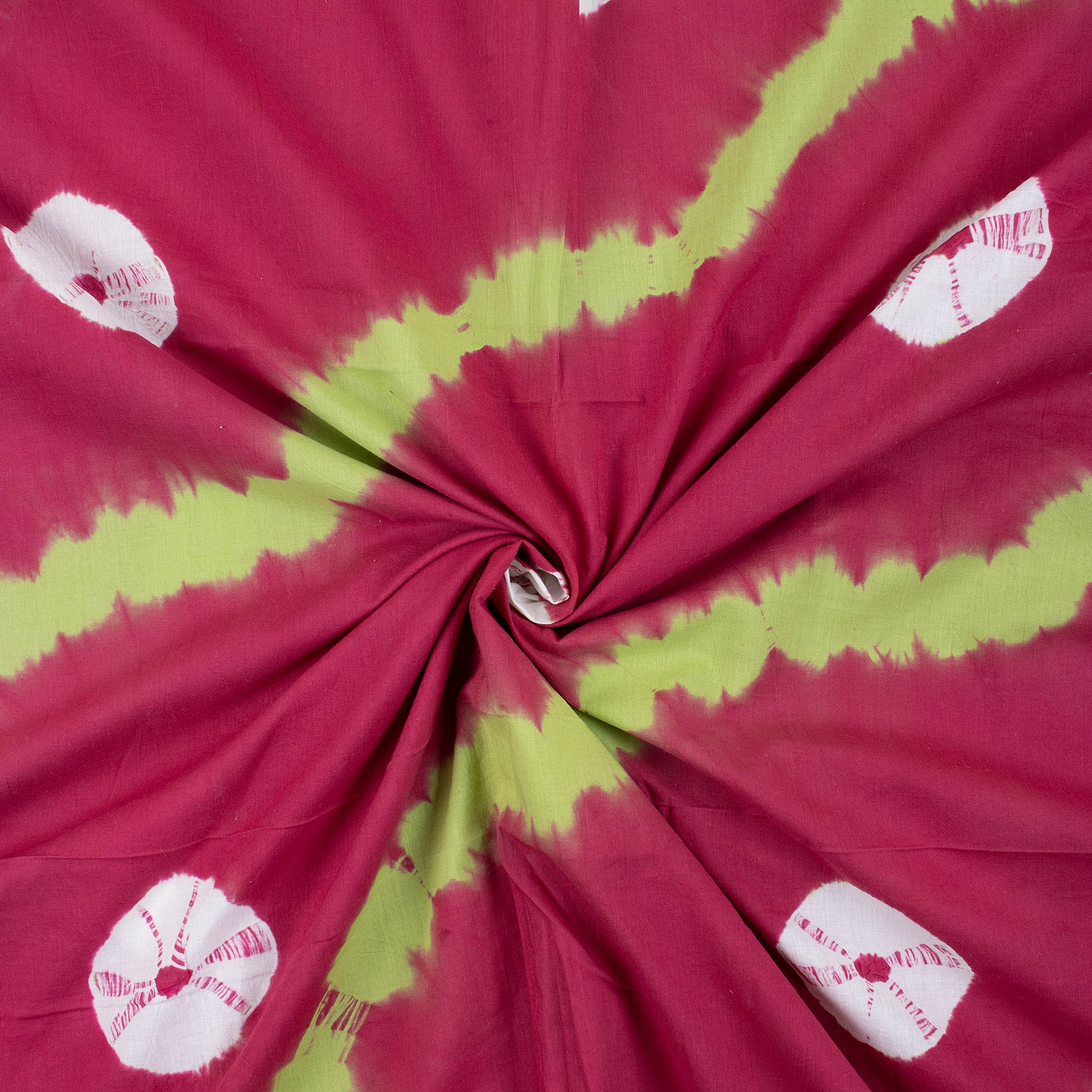 Tie Dye Hand Dyed Cotton Red Fabric Material