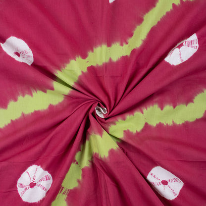 Tie Dye Hand Dyed Cotton Red Fabric Material
