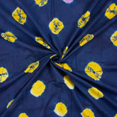 Shibori Tie Dye Blue Handdyed Fabric