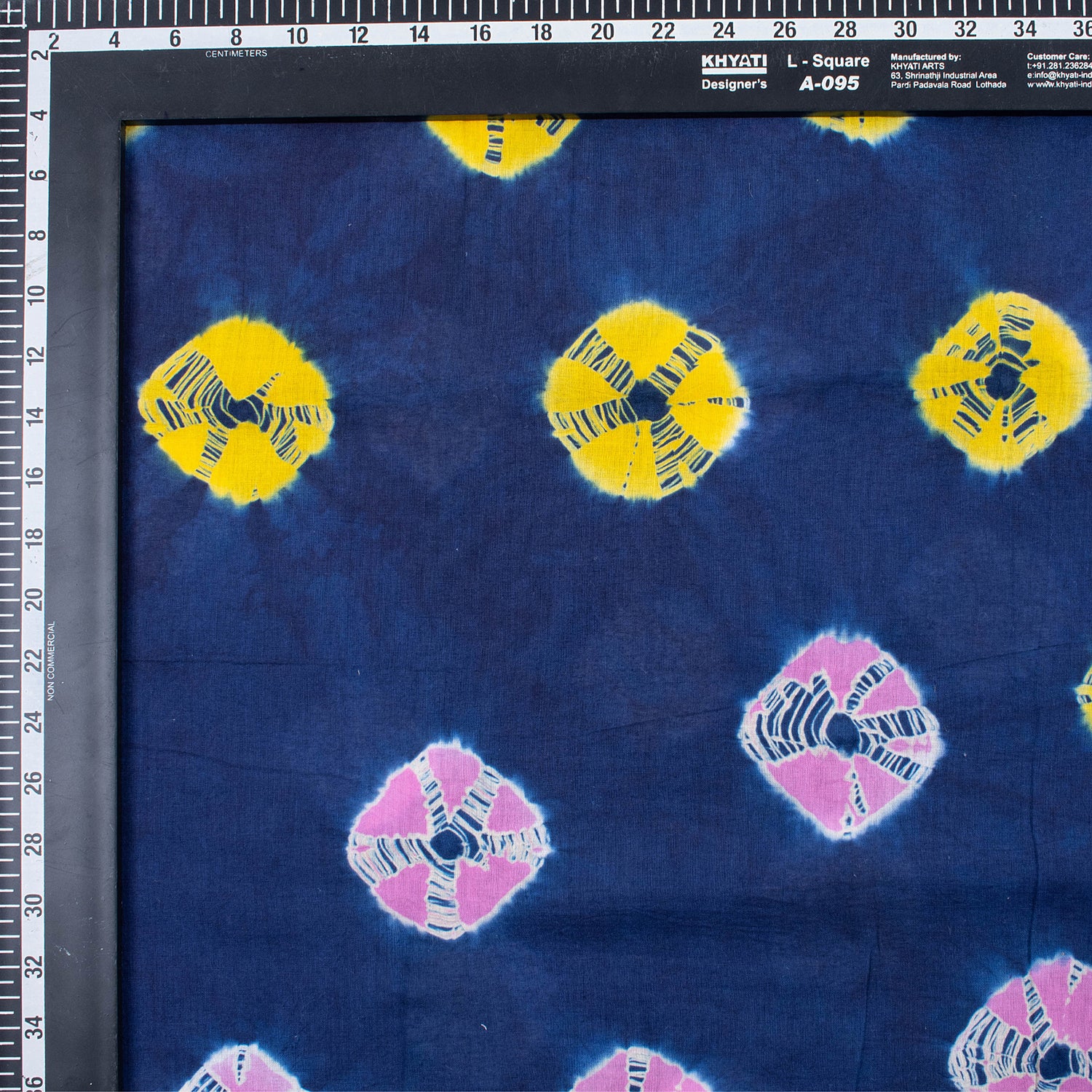 Shibori Tie Dye Blue Handdyed Fabric