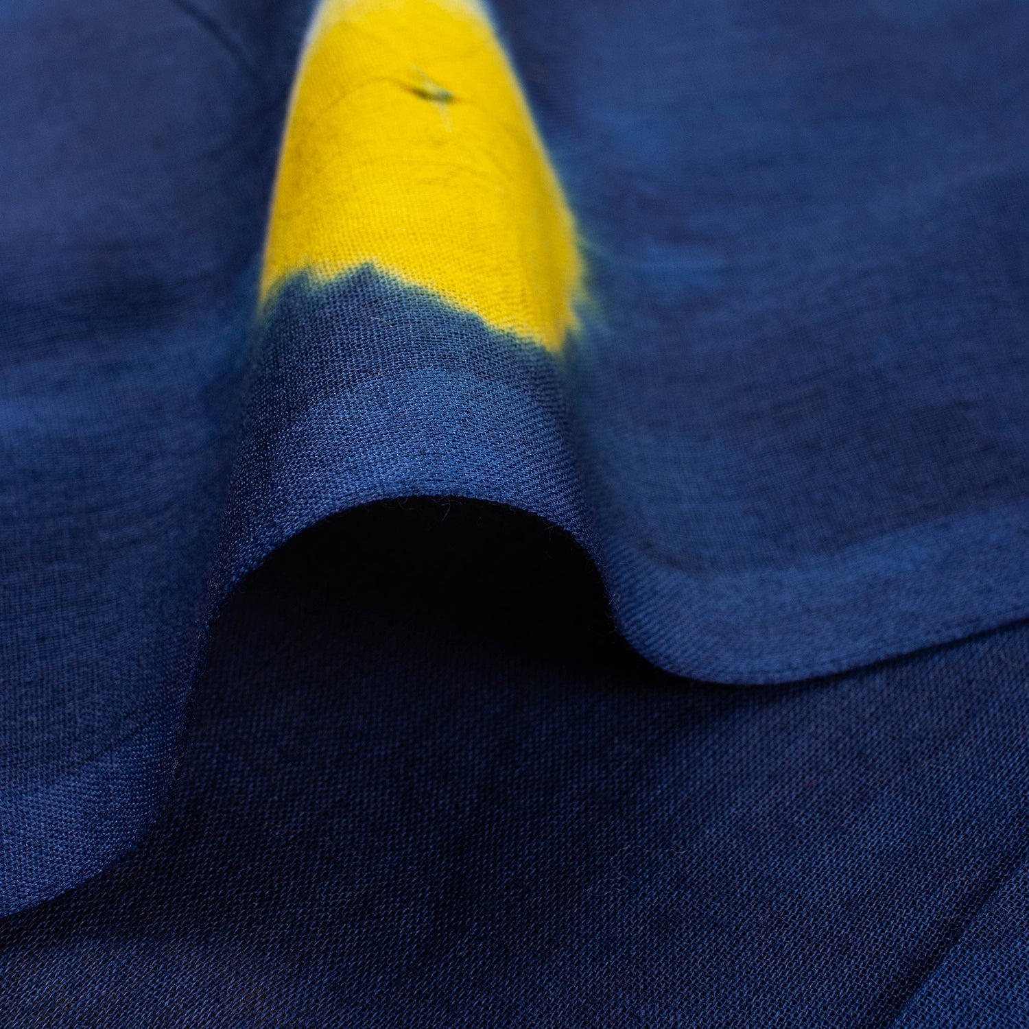 Shibori Tie Dye Blue Handdyed Fabric