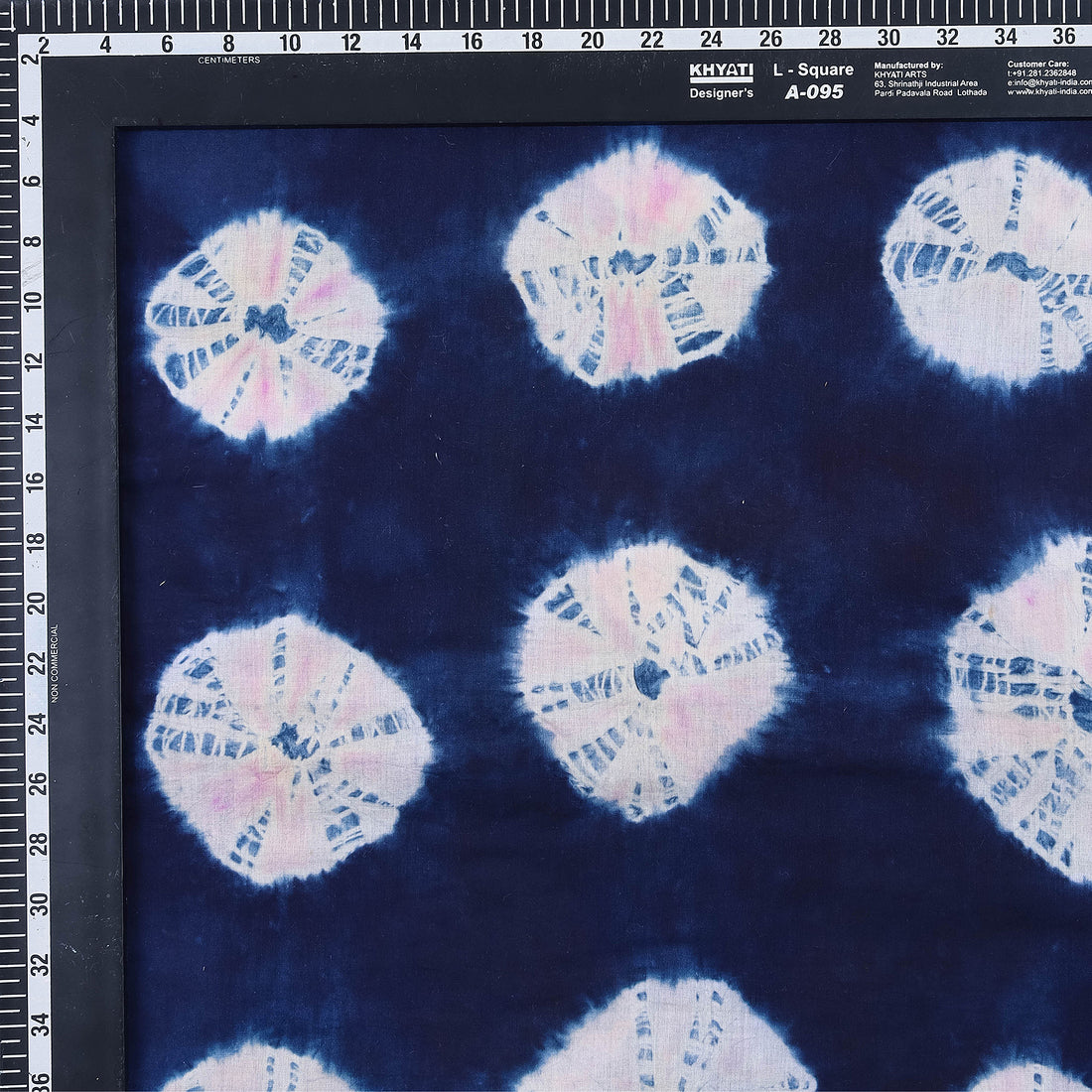 Indian Tie Dye Blue Running Fabric for Kurti