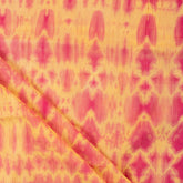 Yellow Organic Cotton Hand Dyed Shibori Fabric