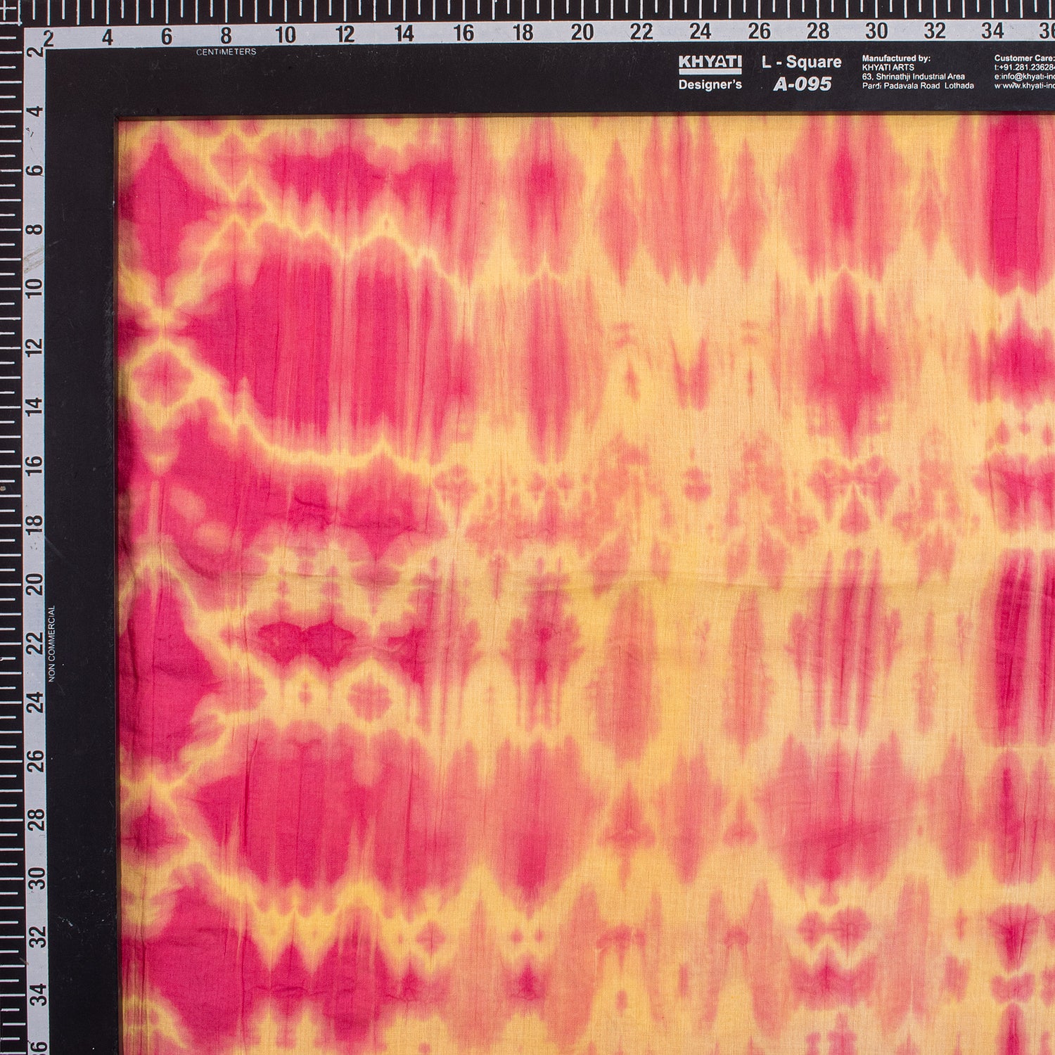 Yellow Organic Cotton Hand Dyed Shibori Fabric