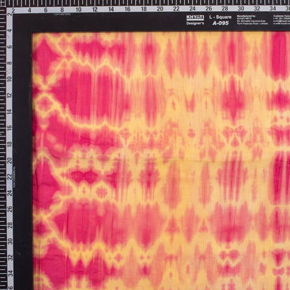 Yellow Organic Cotton Hand Dyed Shibori Fabric