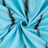 Latest Indian Sky Blue Tie Dye Shibori Cotton Fabric
