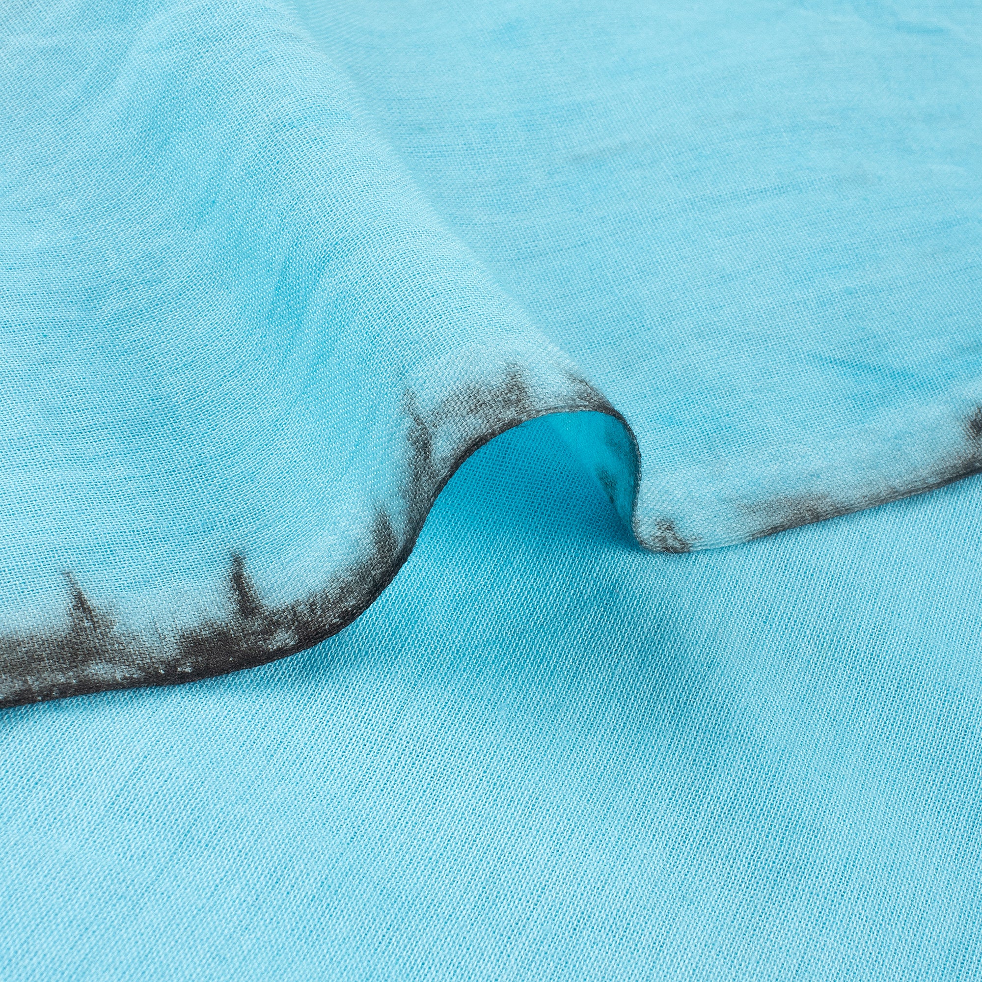 Latest Indian Sky Blue Tie Dye Shibori Cotton Fabric