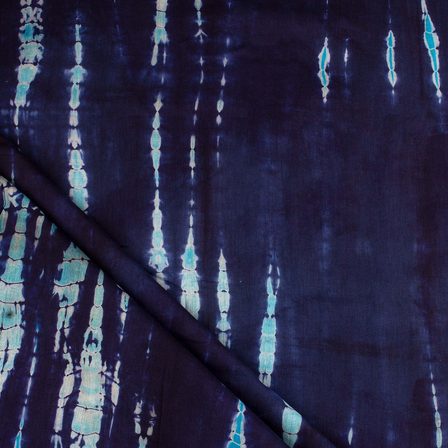 Indian Shibori Tie Dye Blue Fabric for Kurti