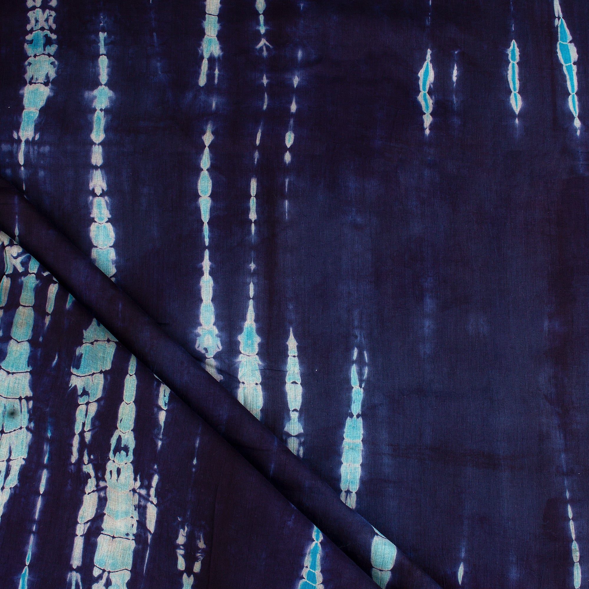 Indian Shibori Tie Dye Blue Fabric for Kurti