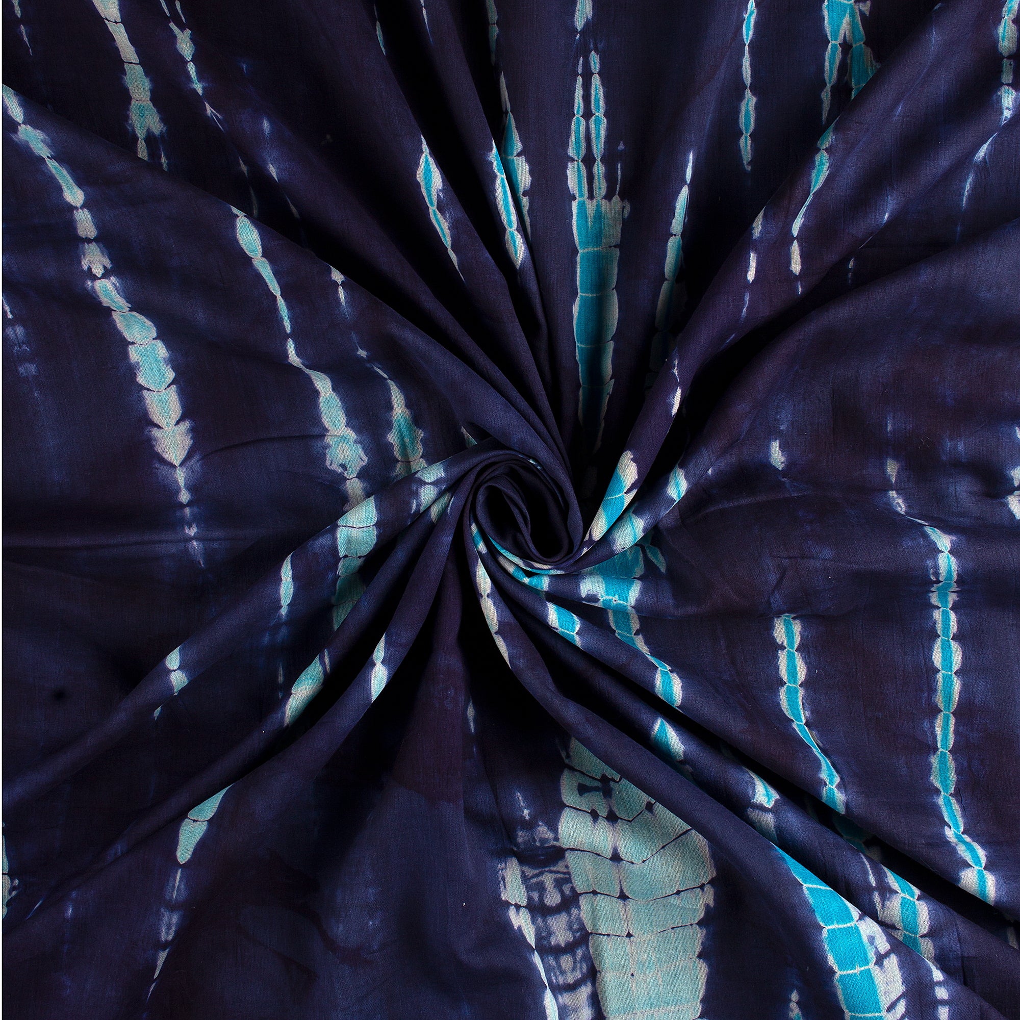 Indian Shibori Tie Dye Blue Fabric for Kurti