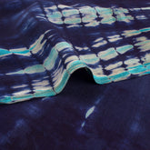 Indian Shibori Tie Dye Blue Fabric for Kurti