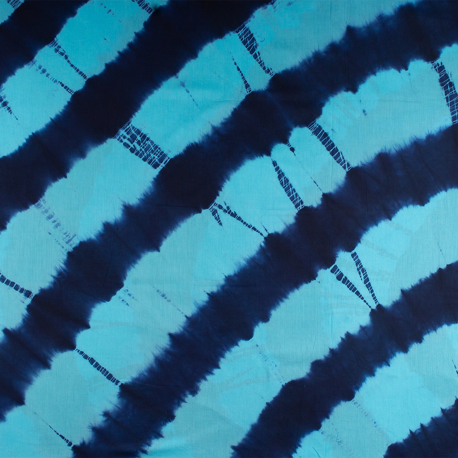 New Blue Stripe Organic Cotton Tie Dye Fabric for Dress