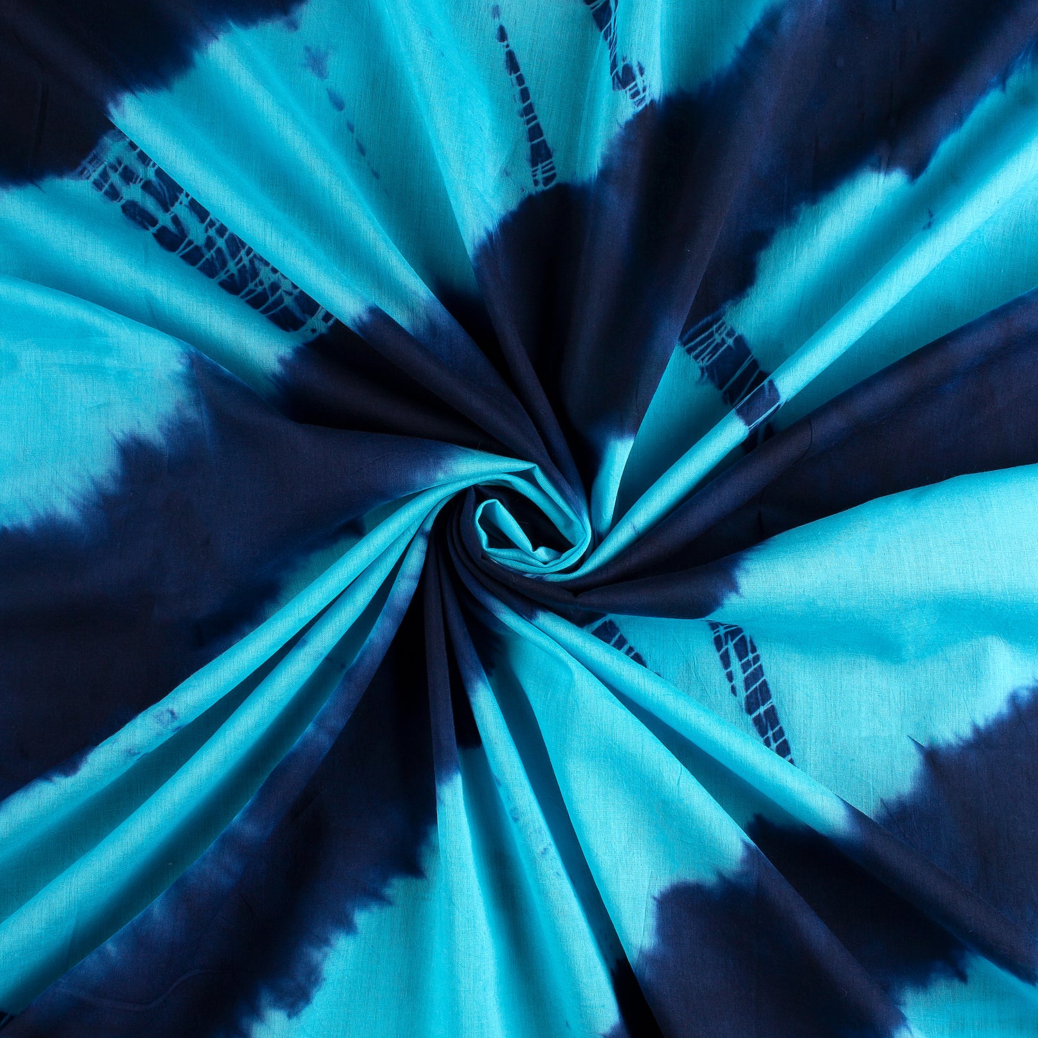 New Blue Stripe Organic Cotton Tie Dye Fabric for Dress