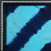 New Blue Stripe Organic Cotton Tie Dye Fabric for Dress