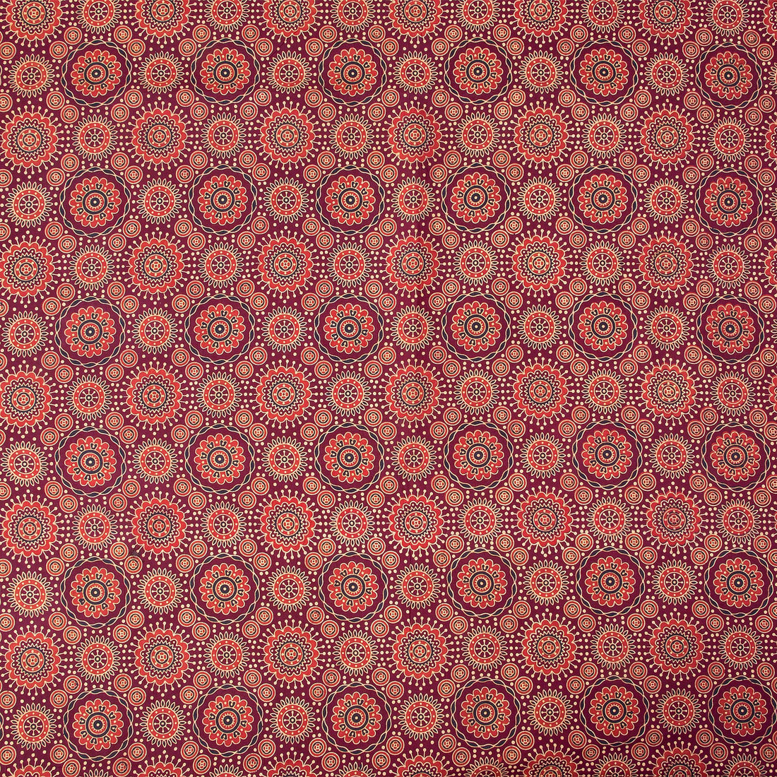 Modal Ajarakh Rangoli Printed Pure Cotton Fabric