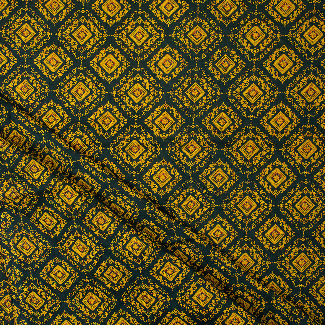 Multicolor Original Ajrak Print Cotton Fabric