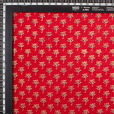 Hand Block Printed Red Pure Cotton Ajrakh Fabric