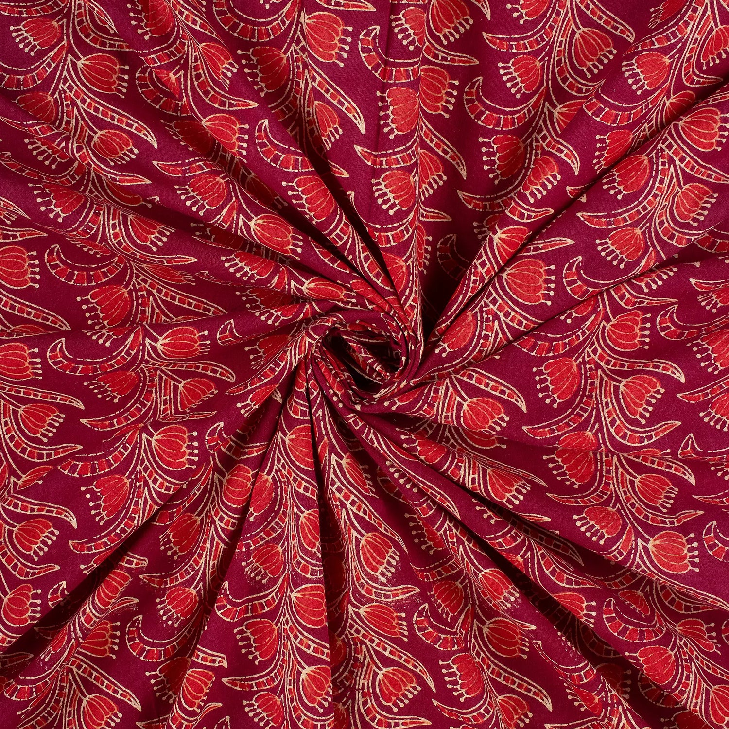 Beautiful Handmade Cotton Ajrakh Dress Fabric