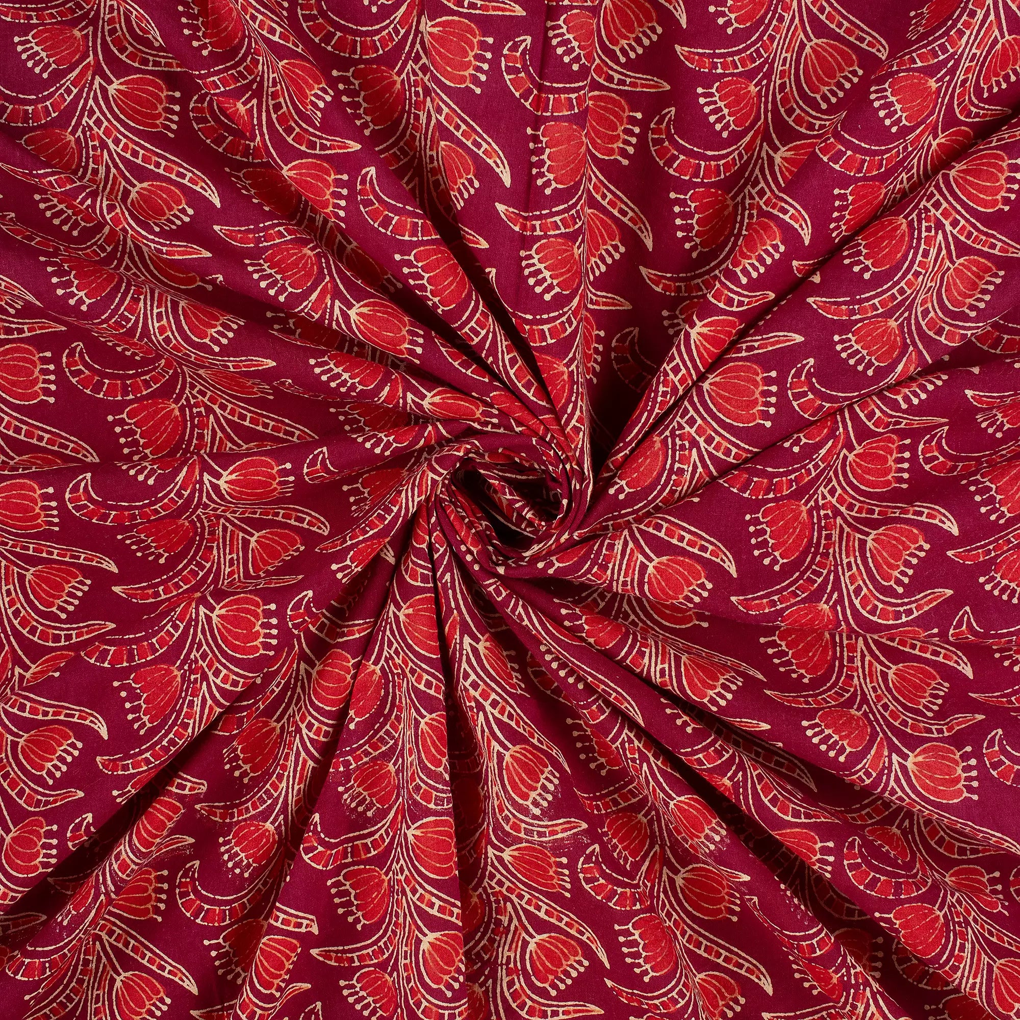 Beautiful Handmade Cotton Ajrakh Dress Fabric