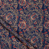 Indian Ajrakh Blue Floral Cotton Fabric For Dress