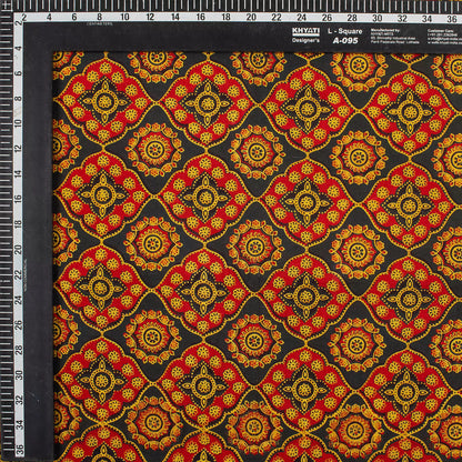 Geometric Hand Block Printed Cotton Ajrakh Fabric