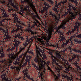 Indian Hand Block Ajrakh Floral Printed Fabric