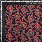 Indian Hand Block Ajrakh Floral Printed Fabric
